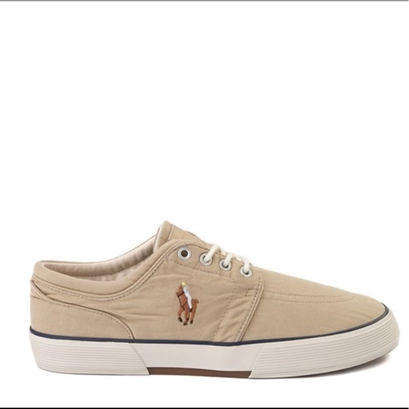 Mens Polo Ralph Lauren Khaki Casual Chic Sneakers - Picture 7 of 8